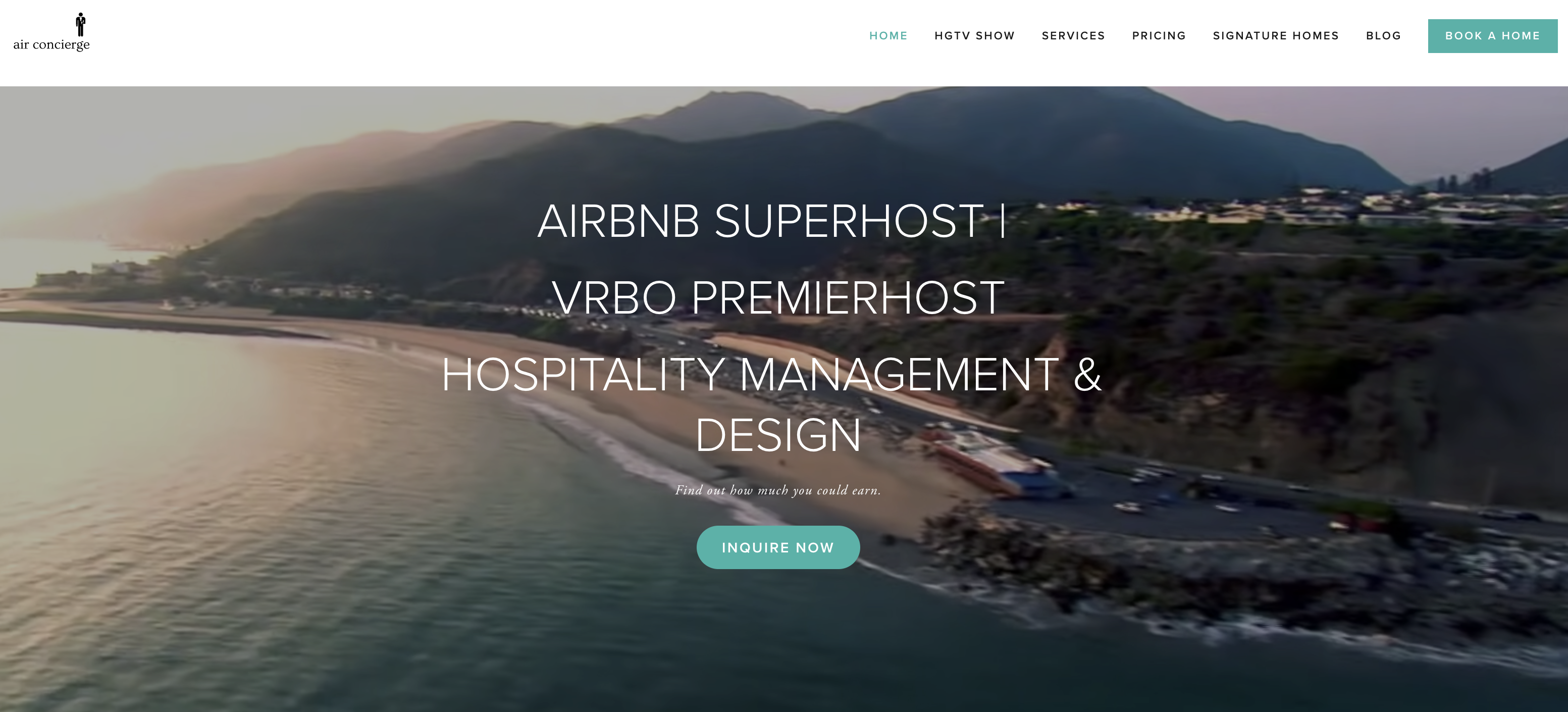Air Concierge Website home page